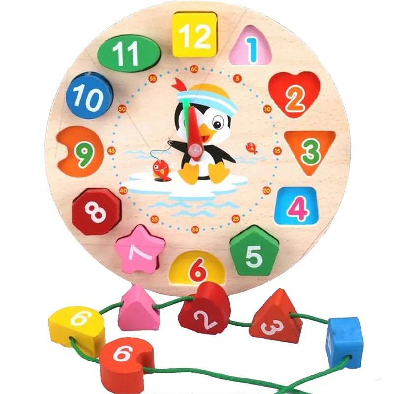 Wooden Baby Shapes and Numbers Puzzle - Montessori