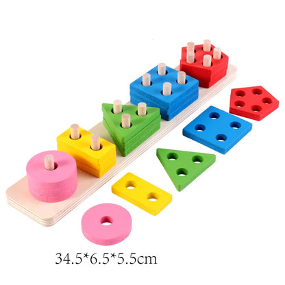 Wooden Baby Shapes Puzzle - Montessori