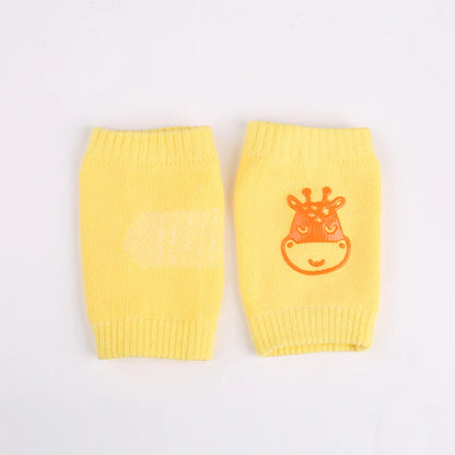 Baby Knee Pad Animal Print, Crawl-Protect in Yellow